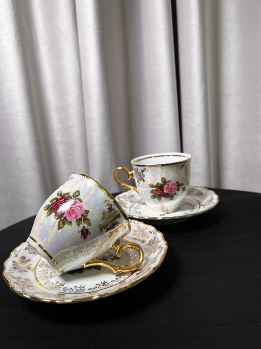 Coffee cup ''Green luster'', 2 pcs