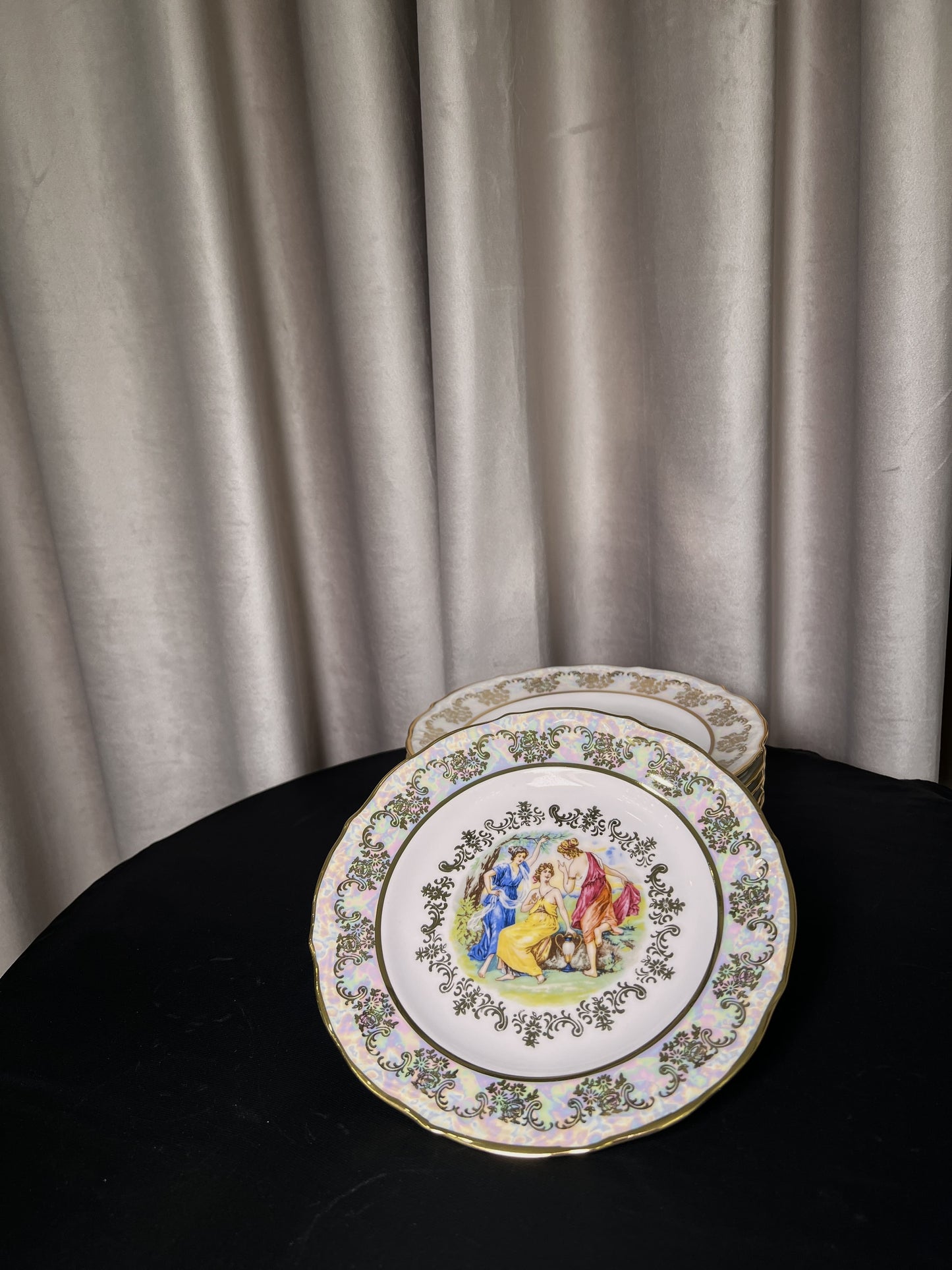 Dessert plate ''Green luster'' 19 cm