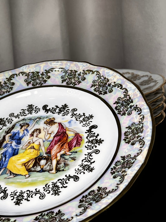 Dessert plate ''Green luster'' 19 cm