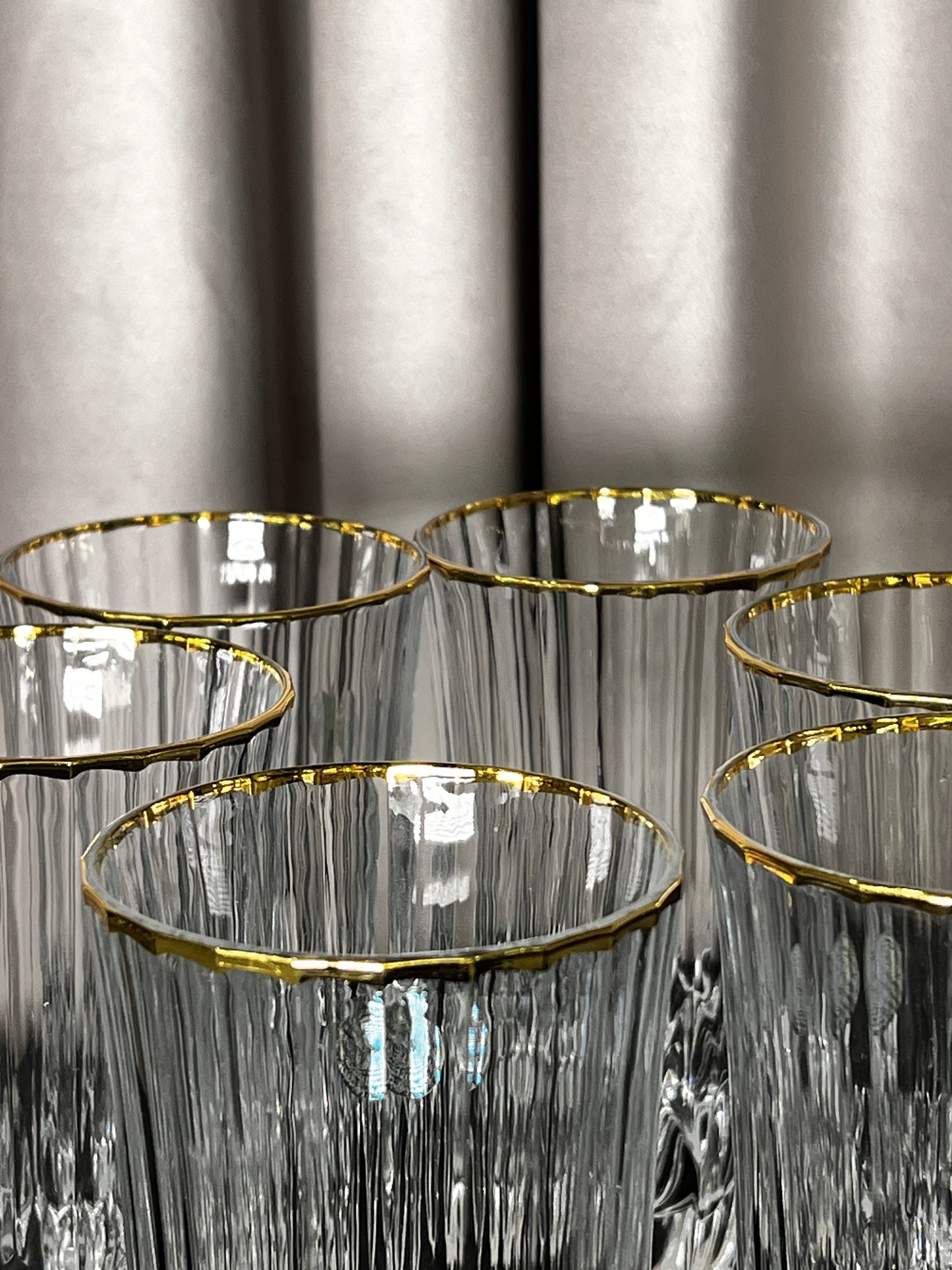 Long drink glass set "Adagio Gold" 400 ml (A00GR-0400) 6 pcs