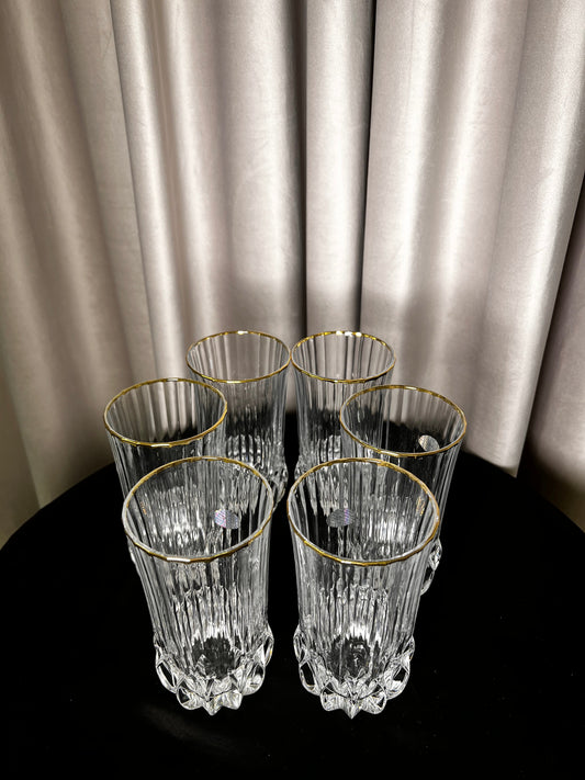 Long drink glass set "Adagio Gold" 400 ml (A00GR-0400) 6 pcs