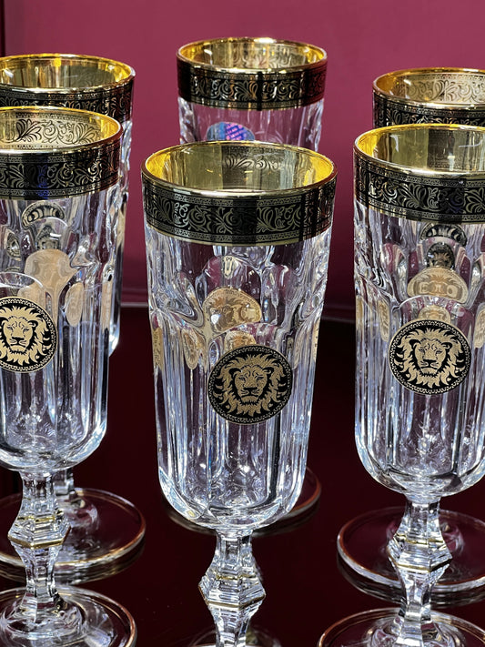 Champagne flute set "Leo"