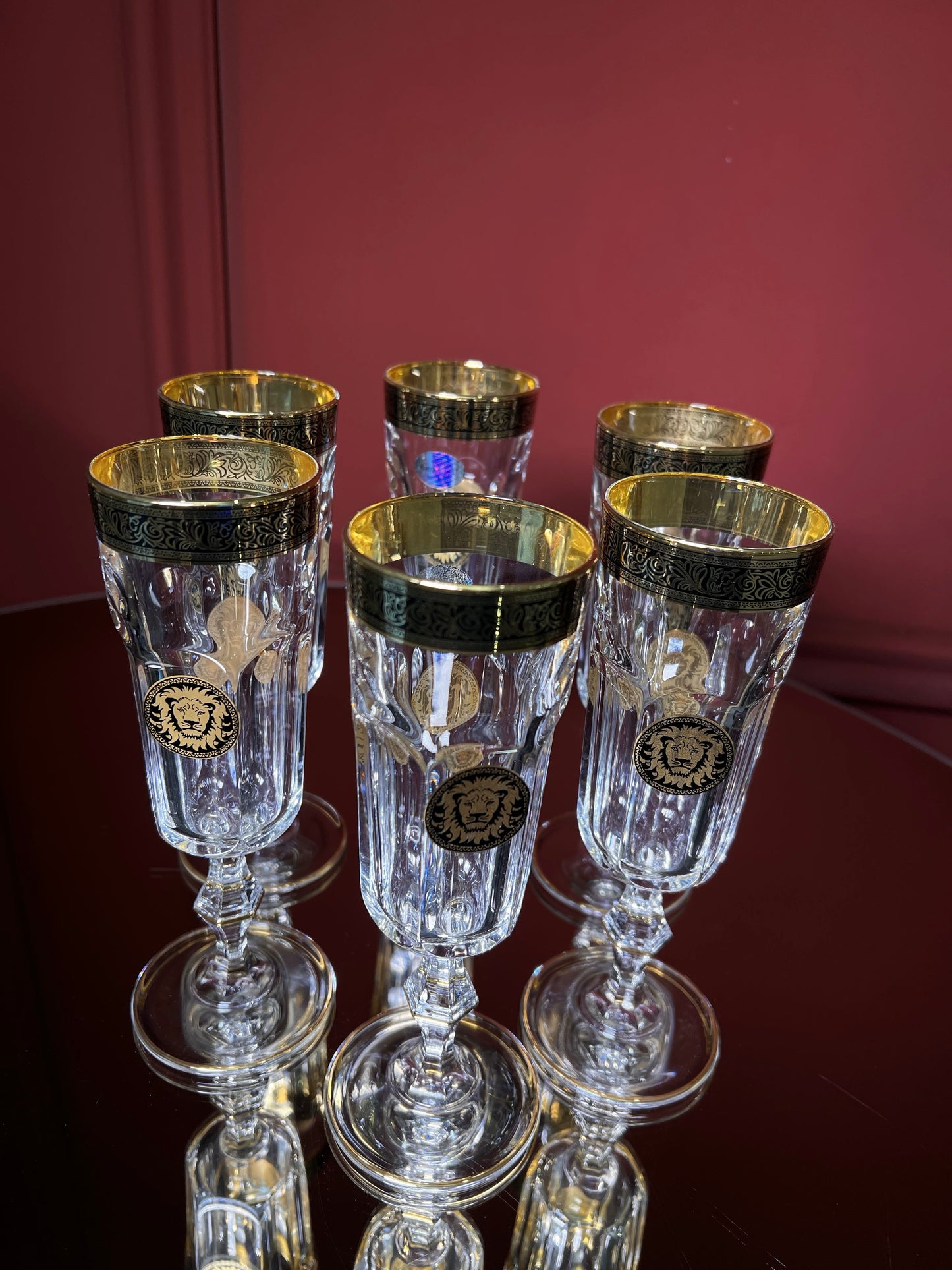 Champagne flute set "Leo"