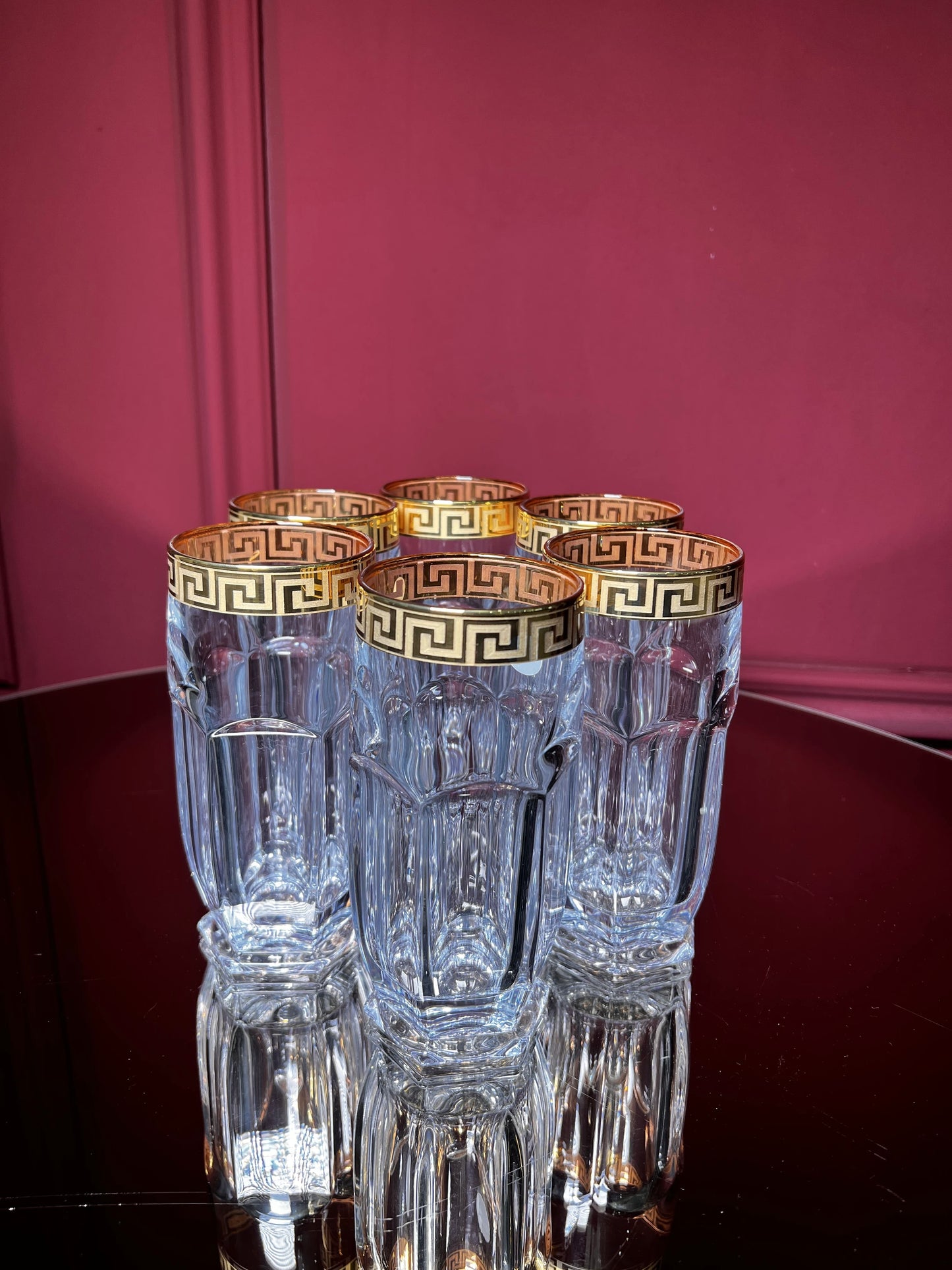 Long drink glass set "Safari Gold" 6 pcs