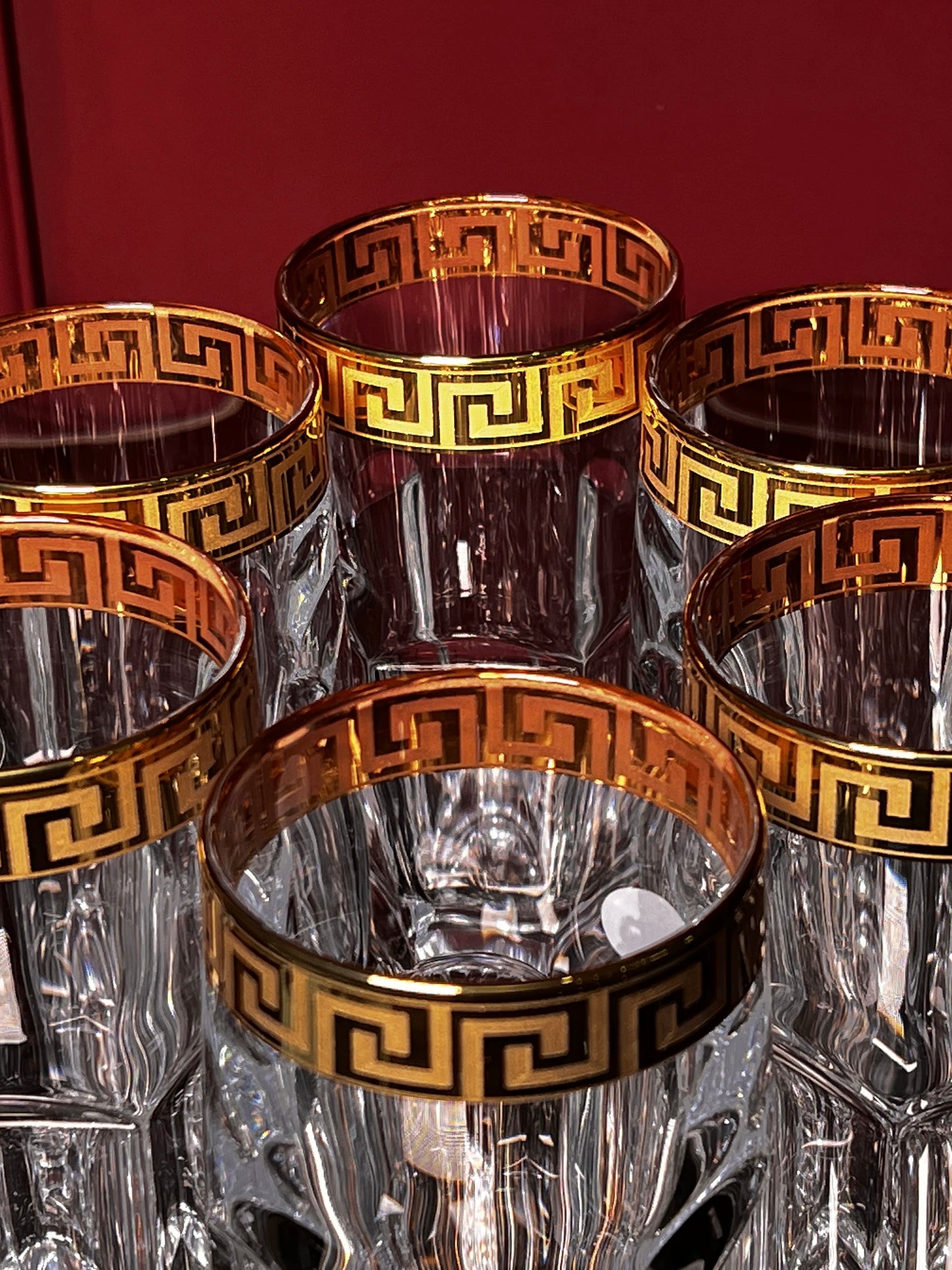 Long drink glass set "Safari Gold" 6 pcs