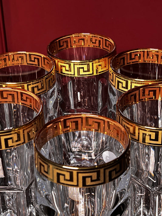 Long drink glass set "Safari Gold" 6 pcs