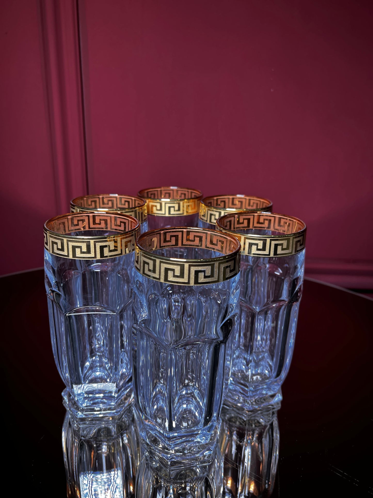 Long drink glass set "Safari Gold" 6 pcs