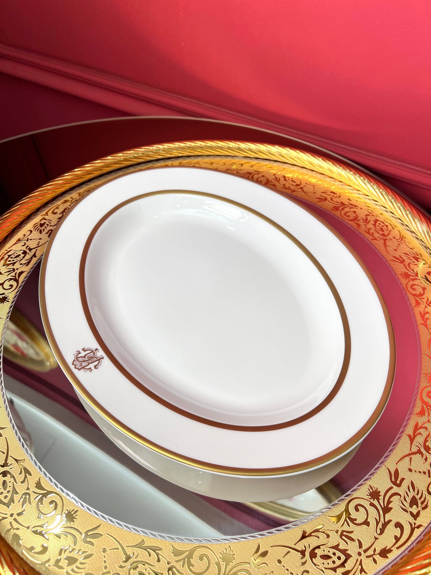 Oval Serving Dish 37 cm – Silk Gold