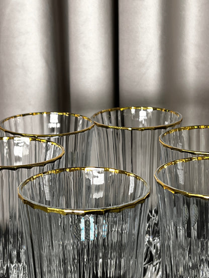 Long drink glass set "Adagio Gold" 400 ml (A00GR-0400) 6 pcs