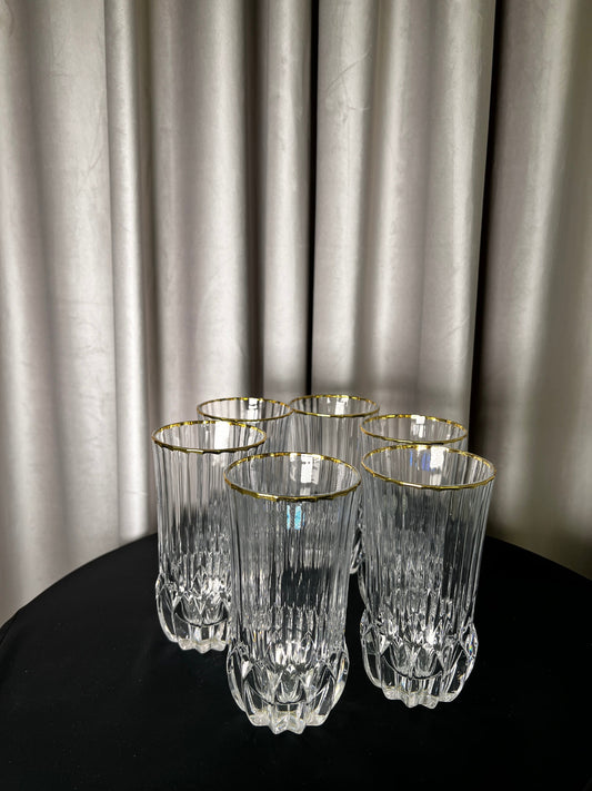 Long drink glass set "Adagio Gold" 400 ml (A00GR-0400) 6 pcs