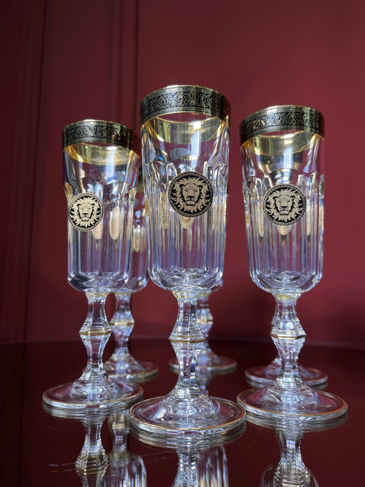 Champagne flute set "Leo"