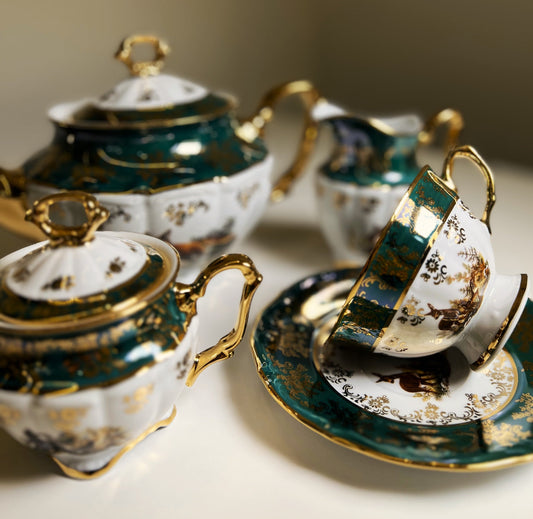 Tea set ''Green hunter''