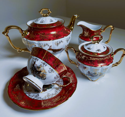 Tea set ''Purple hunter''
